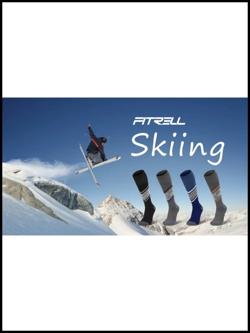 Merino Wool Knee High Thermal Ski Socks 2 Pack Moisture Wicking Winter